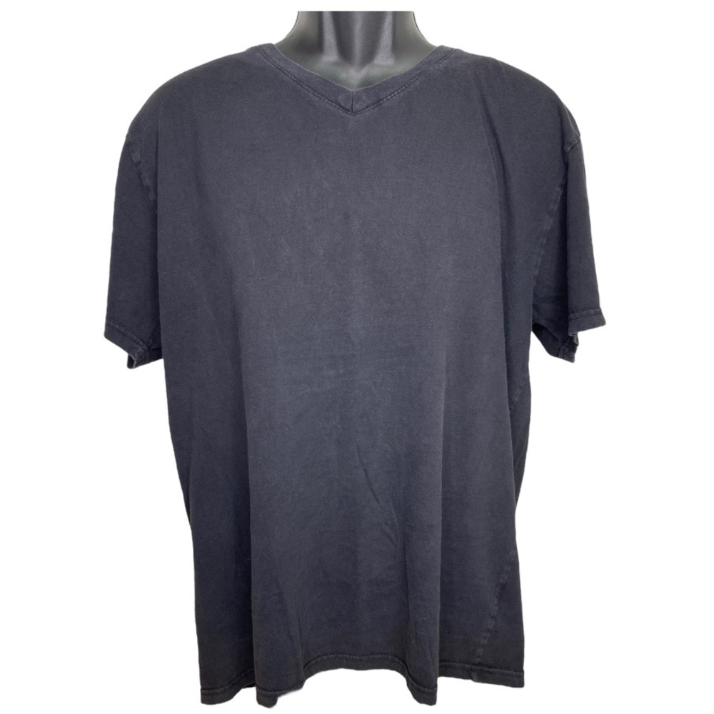 TRACK 23 Intelligent Design Men’s XL Solid Simple Basic Black V-Neck T-Shirt